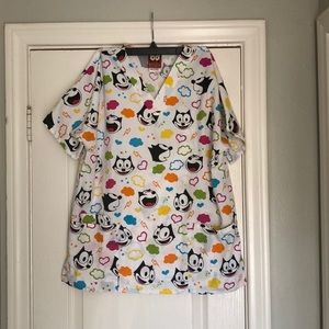 Felix the cat scrub top